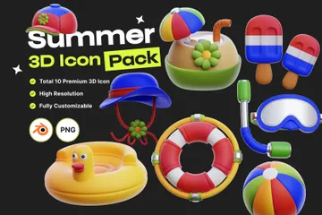 Summer 3D Icon Pack