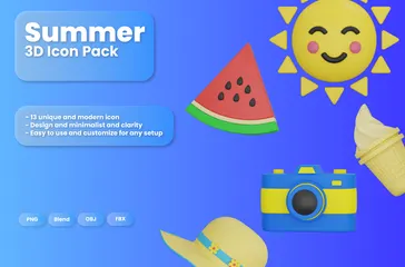 Summer 3D Icon Pack