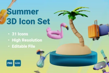 Summer 3D Icon Pack