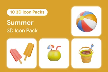 Summer 3D Icon Pack