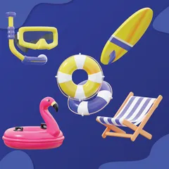 Summer 3D Icon Pack