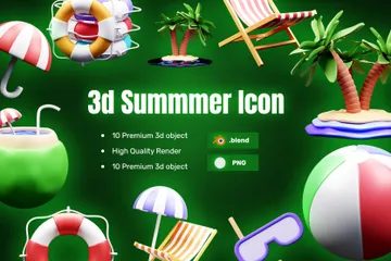 Summer 3D Icon Pack