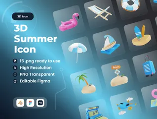 Summer 3D Icon Pack