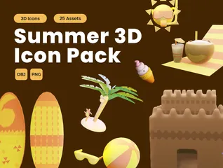 Summer 3D Icon Pack