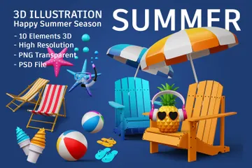 Summer 3D Icon Pack