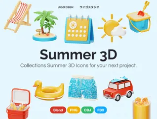 Summer 3D Icon Pack