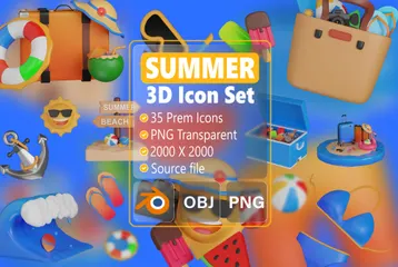 SUMMER 3D Icon Pack