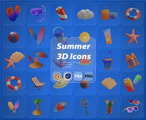 Summer 3D Icon Pack