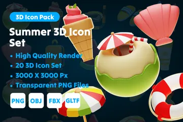 Summer 3D Icon Pack
