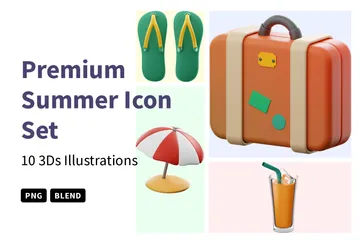 Summer 3D Icon Pack