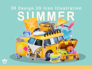 Summer 3D Icon Pack