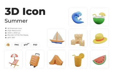 Summer 3D Icon Pack