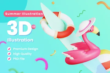 Summer 3D Illustration Pack