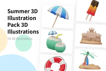 Summer 3D Illustration Pack