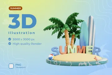 Summer 3D Illustration Pack