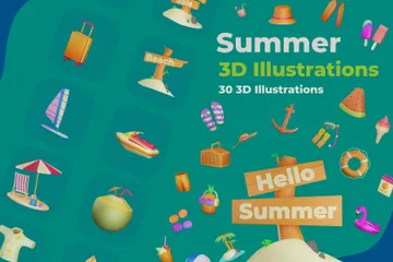 Summer 3D Illustration Pack