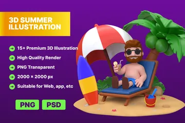 SUMMER 3D Illustration Pack