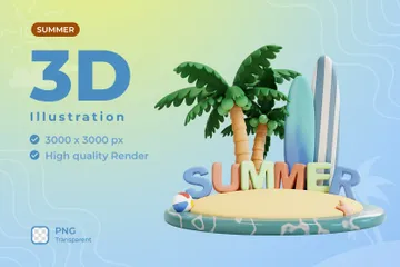 여름 3D Illustration 팩