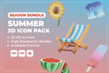 SUMMER 3D Icon Pack