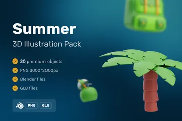 여름 3D Icon 팩