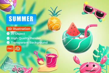 Summer 3D Icon Pack