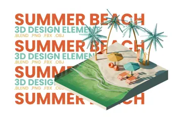 Summer Beach 3D Icon Pack