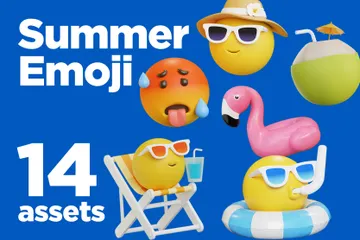 Summer Emoji 3D Icon Pack