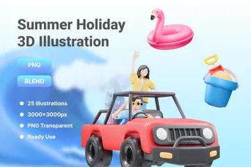 Summer Holiday 3D Icon Pack