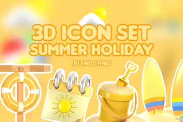 SUMMER HOLIDAY 3D Icon Pack