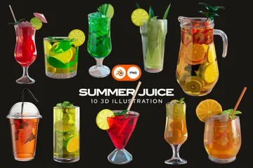 Summer Juice 3D Icon Pack