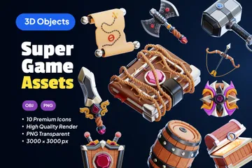 Super Game Assets 3D Icon Pack