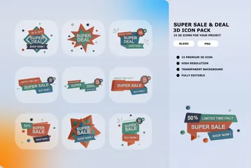 Super Sale & Deal 3D Icon Pack