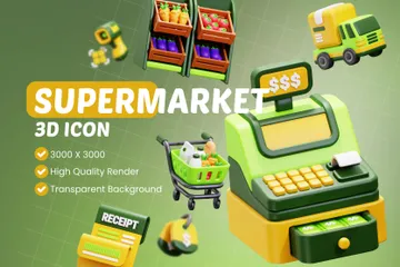 Supermarché Pack 3D Icon