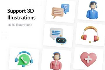 Support 3D Illustration Pack