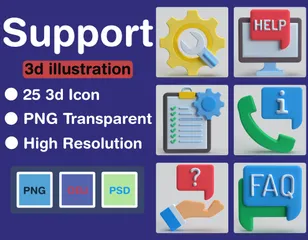 Support 3D Icon Pack