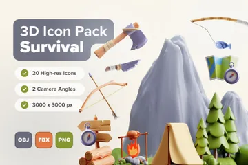 Survie Pack 3D Icon