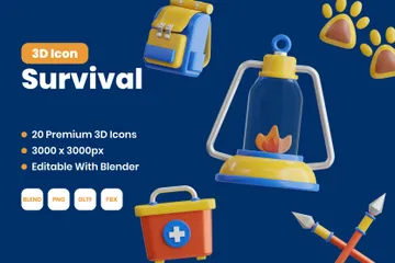Survival 3D Icon Pack