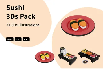 Sushi Pacote de Icon 3D