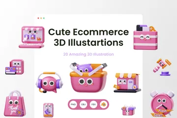 Netter E-Commerce 3D Illustration Pack