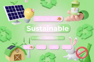 Sustainable 3D Icon Pack