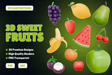 Sweet Fruits 3D Icon Pack