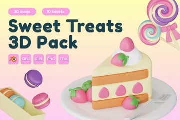 甘いお菓子 3D Iconパック