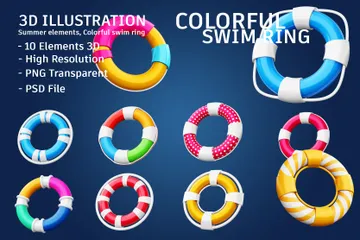 Swim Ring 3D Icon Pack