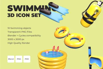 Swimming 3D Icon Pack