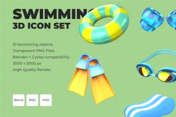 Swimming 3D Icon Pack