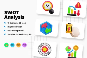 SWOT Analysis 3D Icon Pack