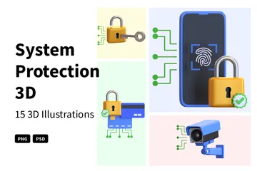 System Protection 3D Illustration Pack