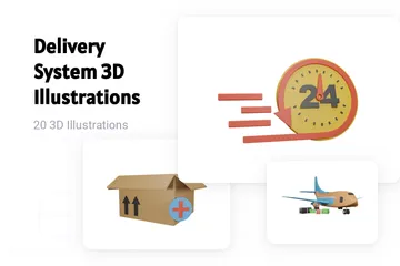 Système de livraison Pack 3D Illustration