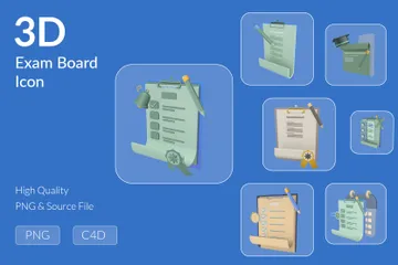 Tableau d'examen Pack 3D Icon