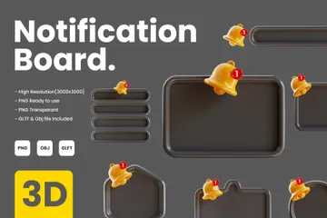 Tablero de notificaciones Paquete de Icon 3D